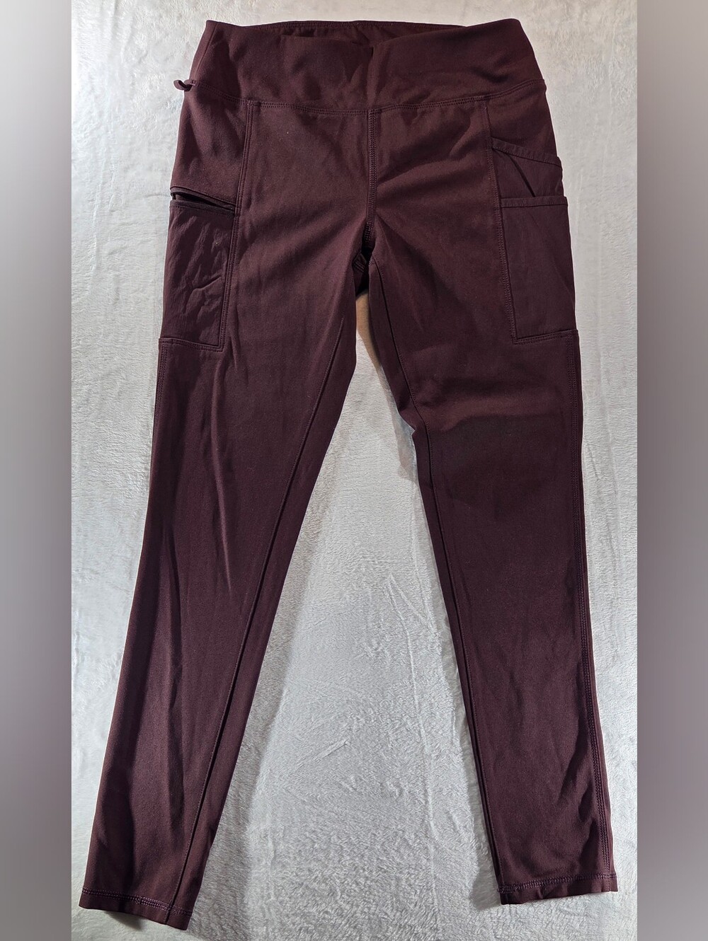 Carhartt Women’s Brown Leggings S Stretch Pull-On Pockets 27" Yoga Gym S - 0079